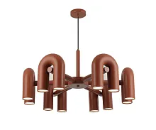 Люстра подвесная LED Канти 08465-6,06 Kink Light красная на 12 ламп, основание красное в стиле лофт современный Люстра подвесная LED Канти 08465-6,06 Kink Light красная на 12 ламп, основание красное в стиле лофт современный